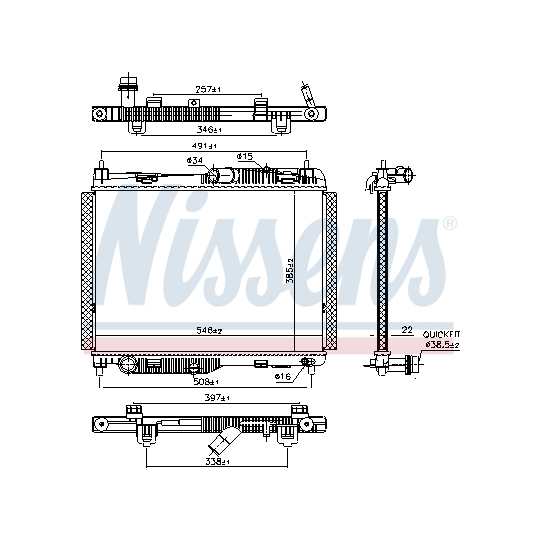 606661 - Radiaator, mootorijahutus 