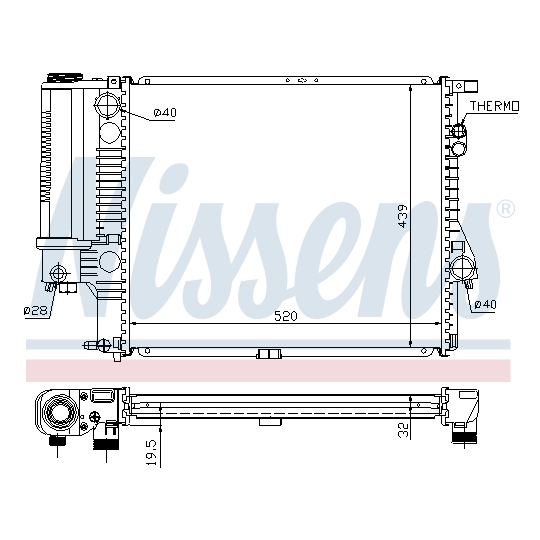 60607A - Radiator, engine cooling 