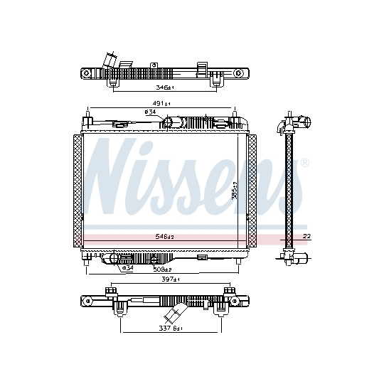 606662 - Radiaator, mootorijahutus 