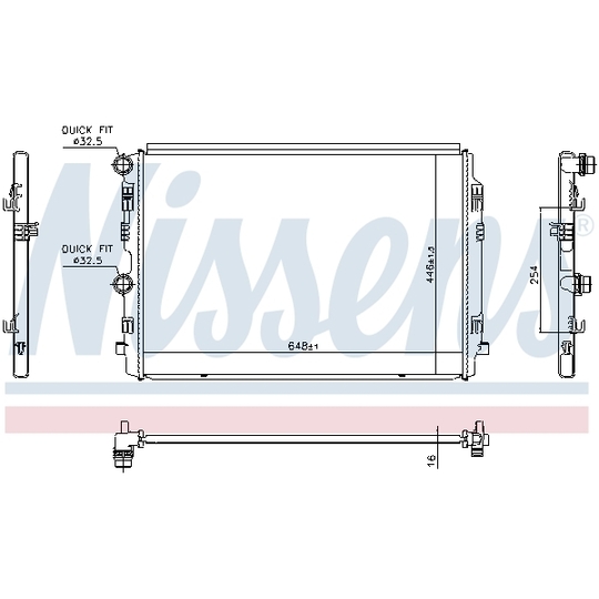 606911 - Radiator, engine cooling 