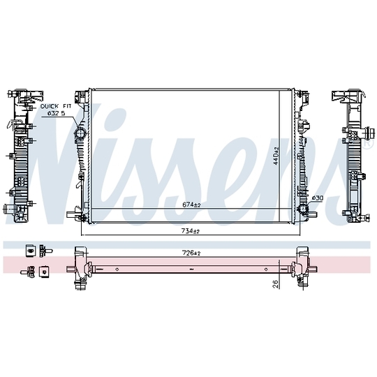 61040 - Radiator, engine cooling 