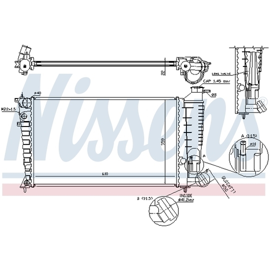 61379 - Radiator, engine cooling 