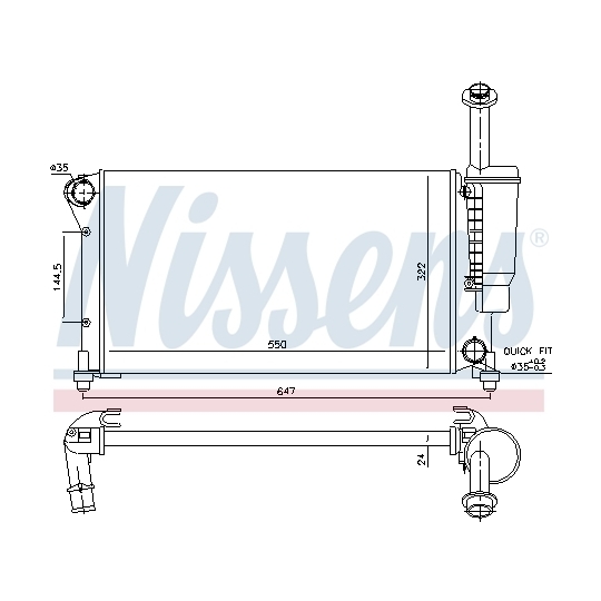 617852 - Radiaator, mootorijahutus 