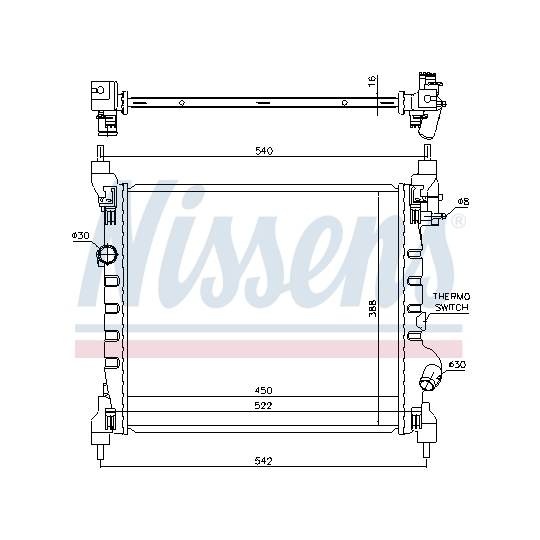 61689 - Radiator, engine cooling 