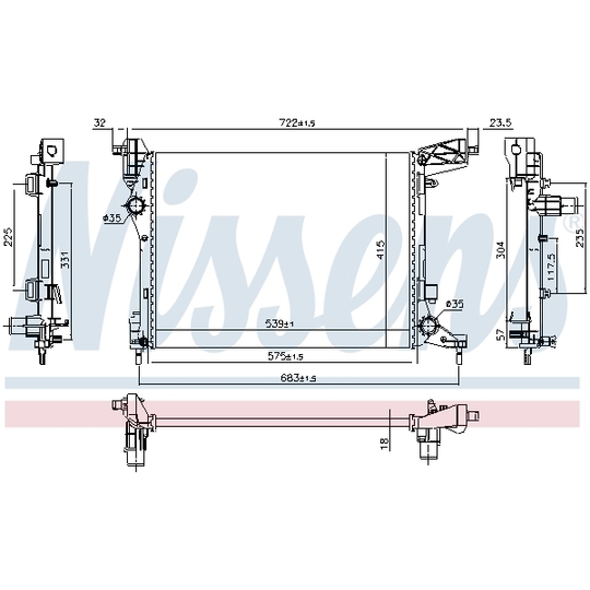 617876 - Radiator, engine cooling 