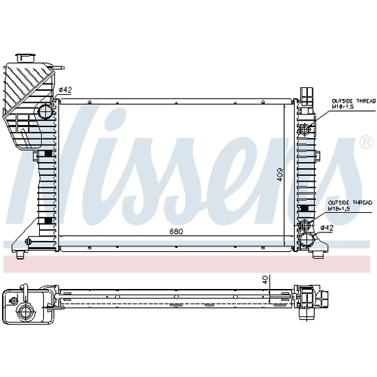 62686A - Radiator, engine cooling 