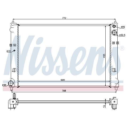 62468 - Radiator, engine cooling 