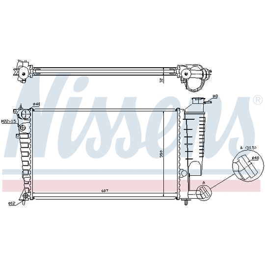 63512A - Radiator, engine cooling 