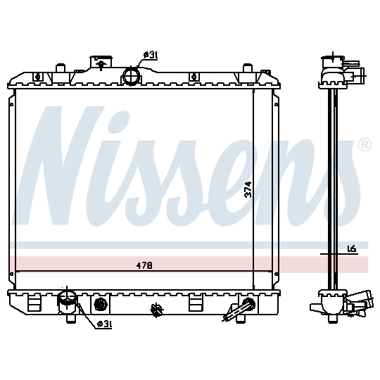 630706 - Radiator, engine cooling 