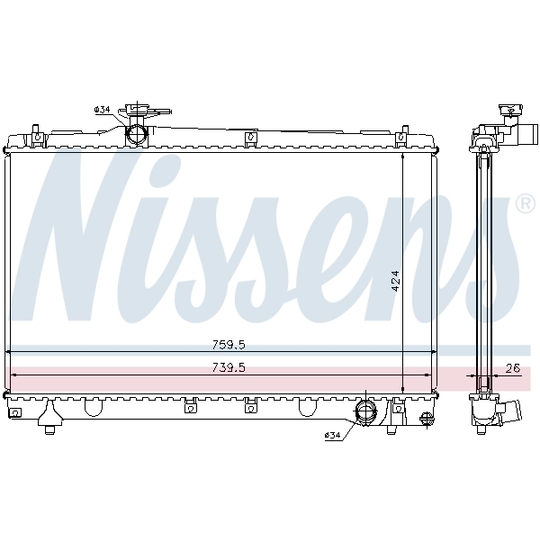 64670A - Radiator, engine cooling 