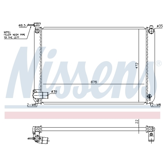 646829 - Radiator, engine cooling 