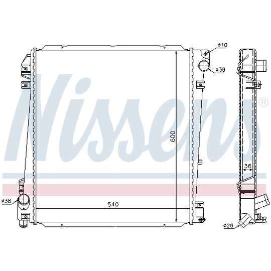 66854 - Radiator, engine cooling 