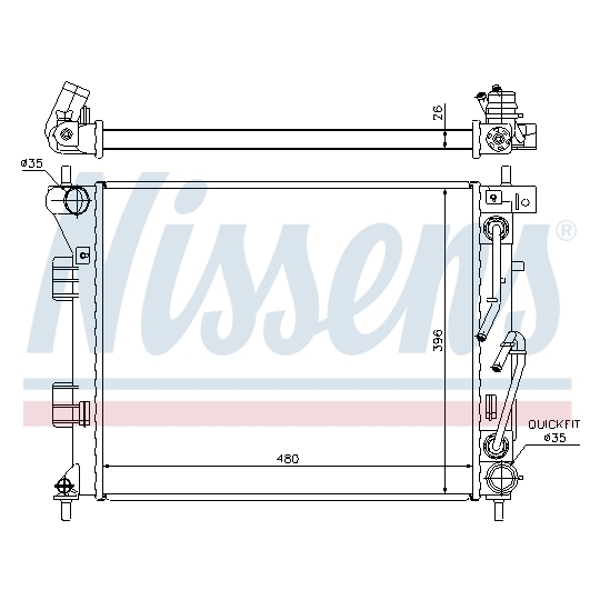 67608 - Radiaator, mootorijahutus 