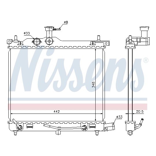 67547 - Radiator, engine cooling 