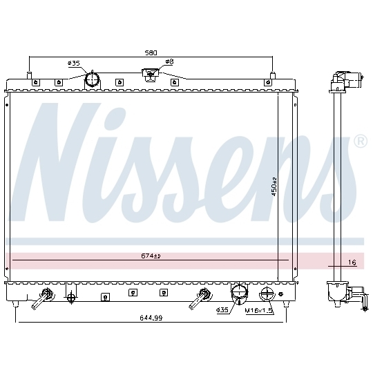 68116 - Radiator, engine cooling 