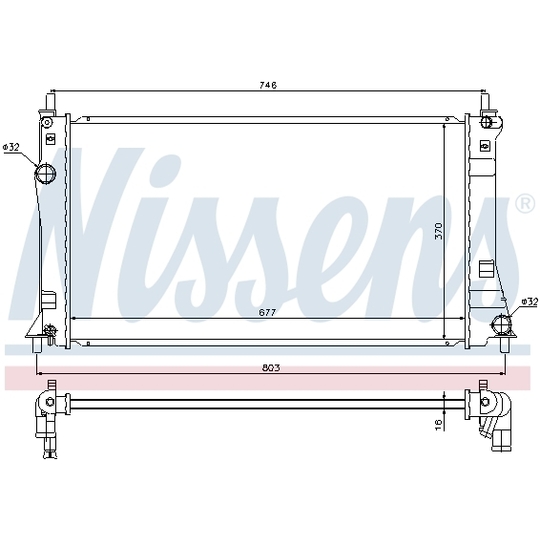 68528 - Radiator, engine cooling 