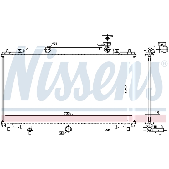 68539 - Radiator, engine cooling 