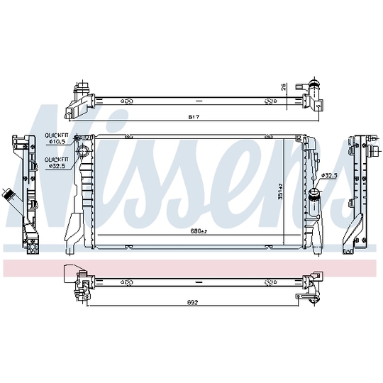 69708 - Radiator, engine cooling 