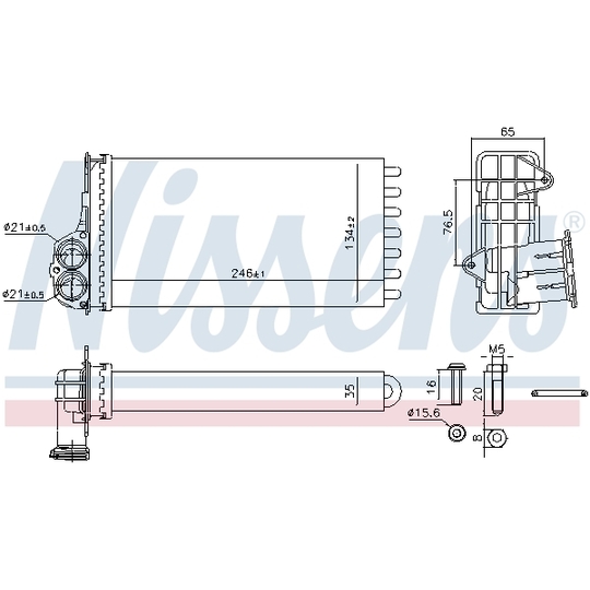 707268 - Heat Exchanger, interior heating 