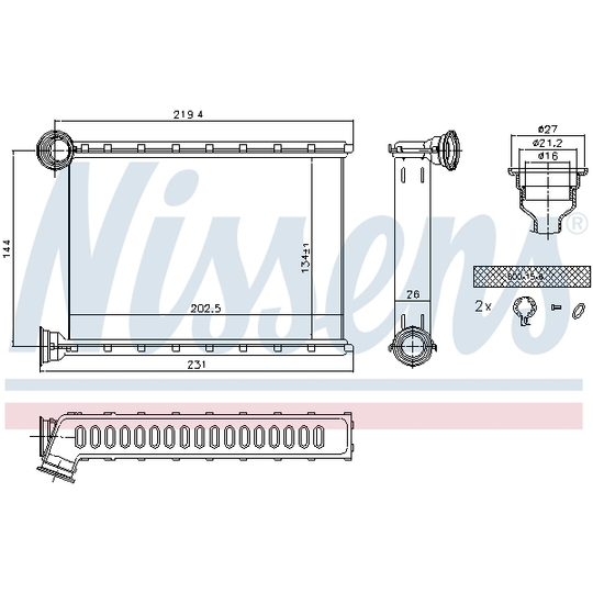 707079 - Heat Exchanger, interior heating 