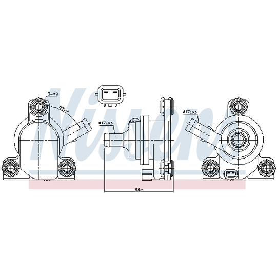 831078 - Vattenpump, motorkylning 