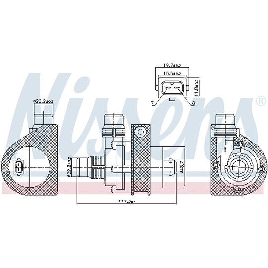 831059 - Vattenpump, motorkylning 