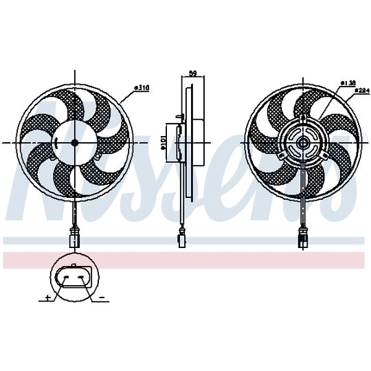 850030 - Fan, radiator 