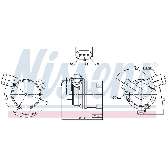 831120 - Vattenpump, motorkylning 