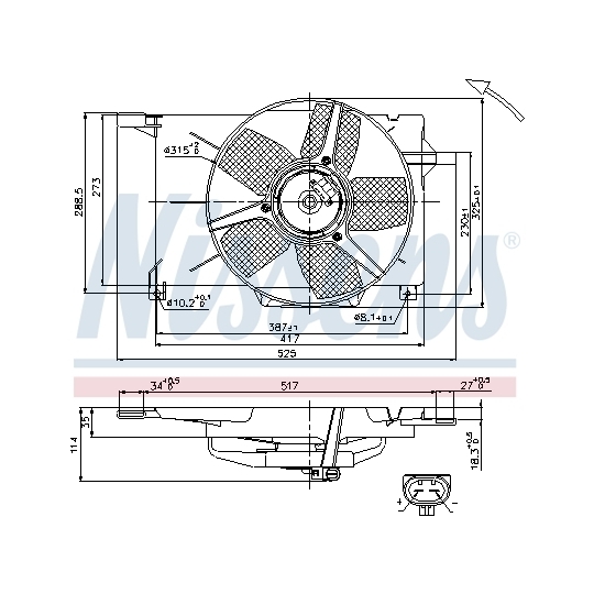 85005 - Ventilaator, mootorijahutus 