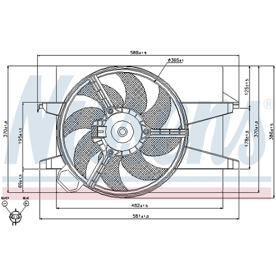 85032 - Ventilaator, mootorijahutus 