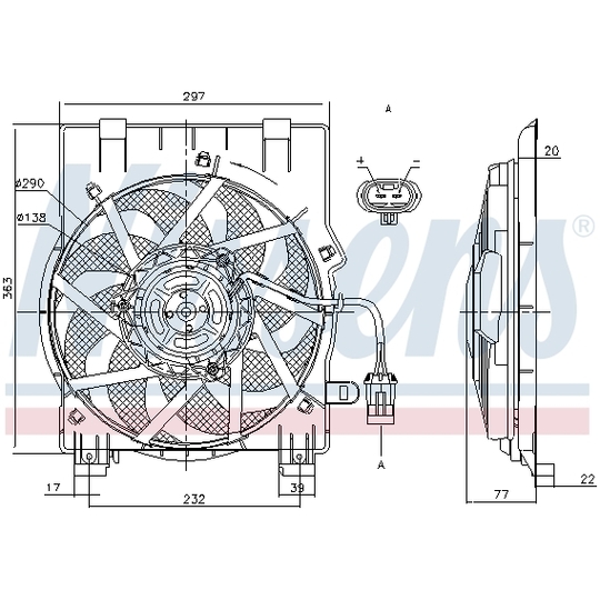 85197 - Fan, A/C condenser 