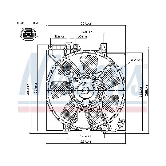 85491 - Fan, A/C condenser 