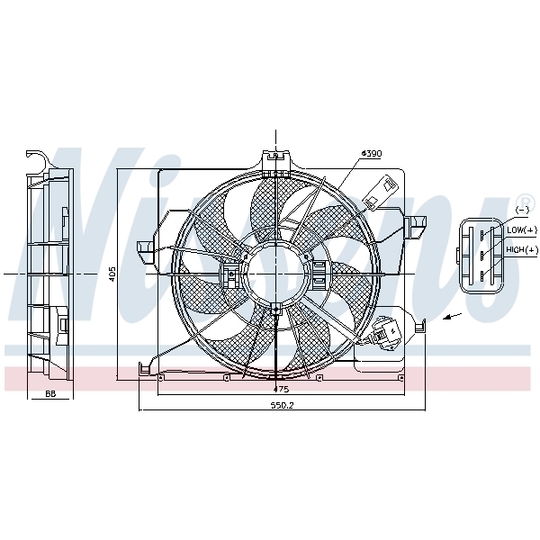 85898 - Ventilaator, mootorijahutus 