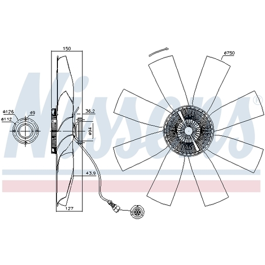 86027 - Tuuletin, moottorin jäähdytys 