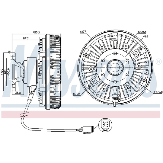 86023 - Sidur, radiaatoriventilaator 