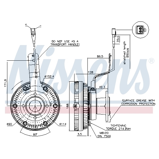 86039 - Sidur, radiaatoriventilaator 