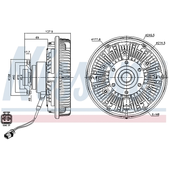 86184 - Clutch, radiator fan 