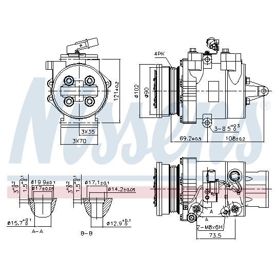 890624 - Kompressor, klimatanläggning 