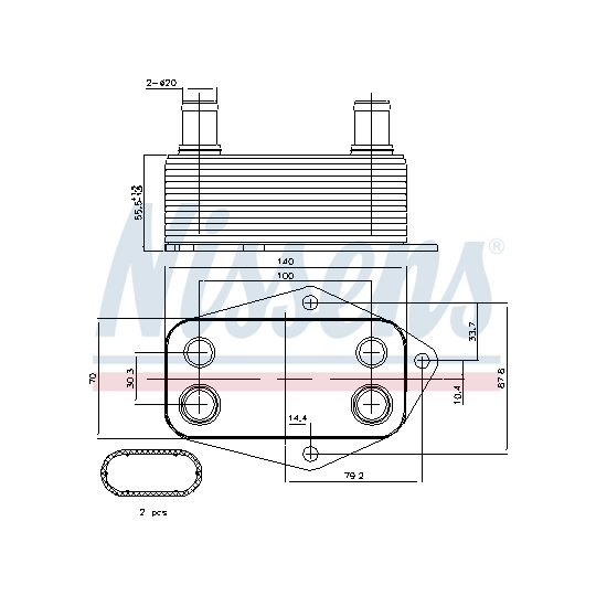 90675 - Oil Cooler, engine oil 