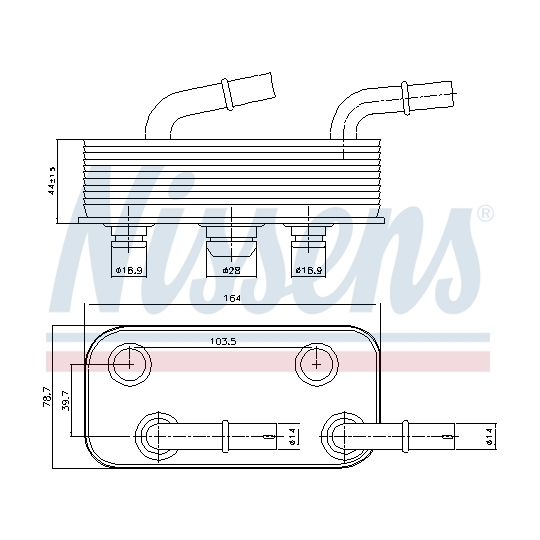 90657 - Oil Cooler, automatic transmission 