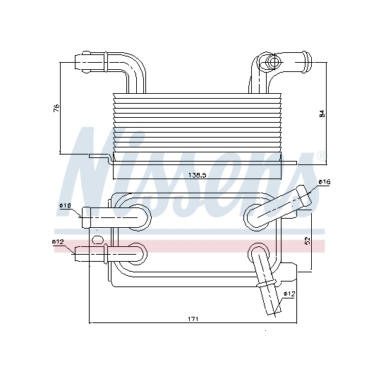90642 - Oil Cooler, automatic transmission 