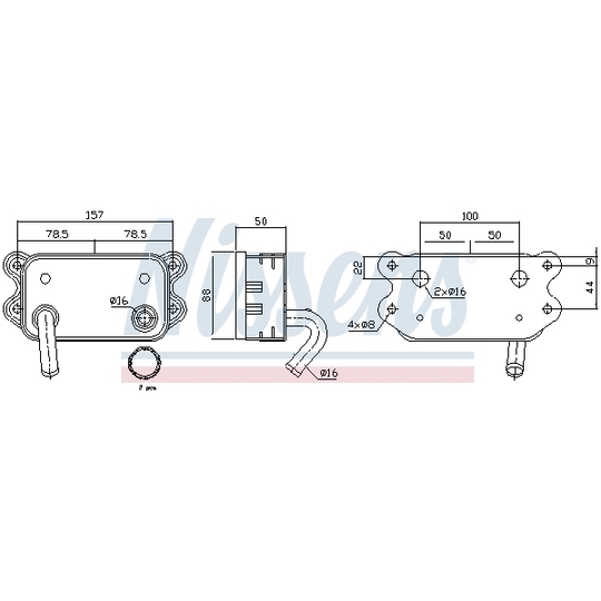 90580 - Oil Cooler, engine oil 