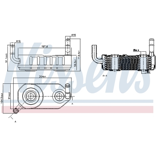 90708 - Oil Cooler, automatic transmission 