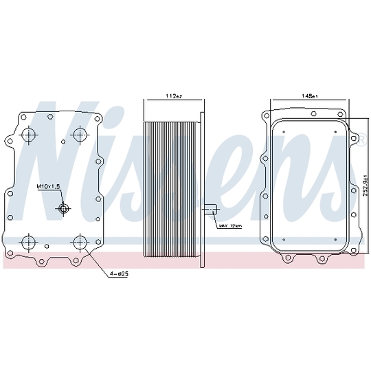 90726 - Oil Cooler, engine oil 