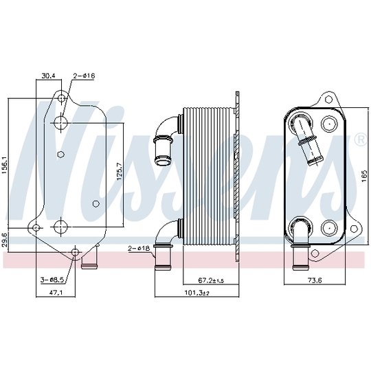 90791 - Oil Cooler, engine oil 