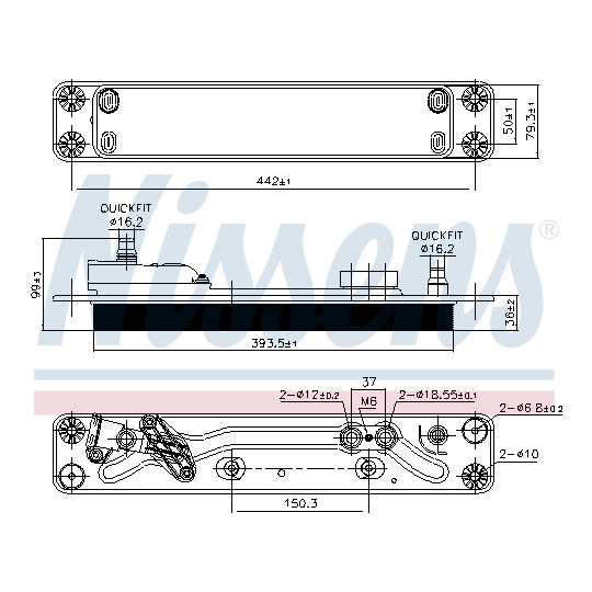 90837 - Oljekylare, automatisk transmission 