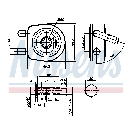 91102 - Oil Cooler, automatic transmission 