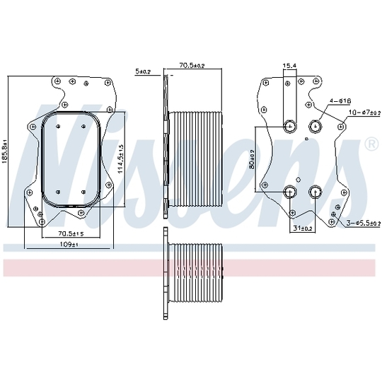 90911 - Oljekylare, motor 