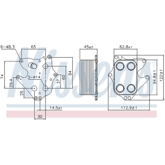 90990 - Oil Cooler, engine oil 