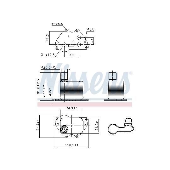 90981 - Oil Cooler, engine oil 